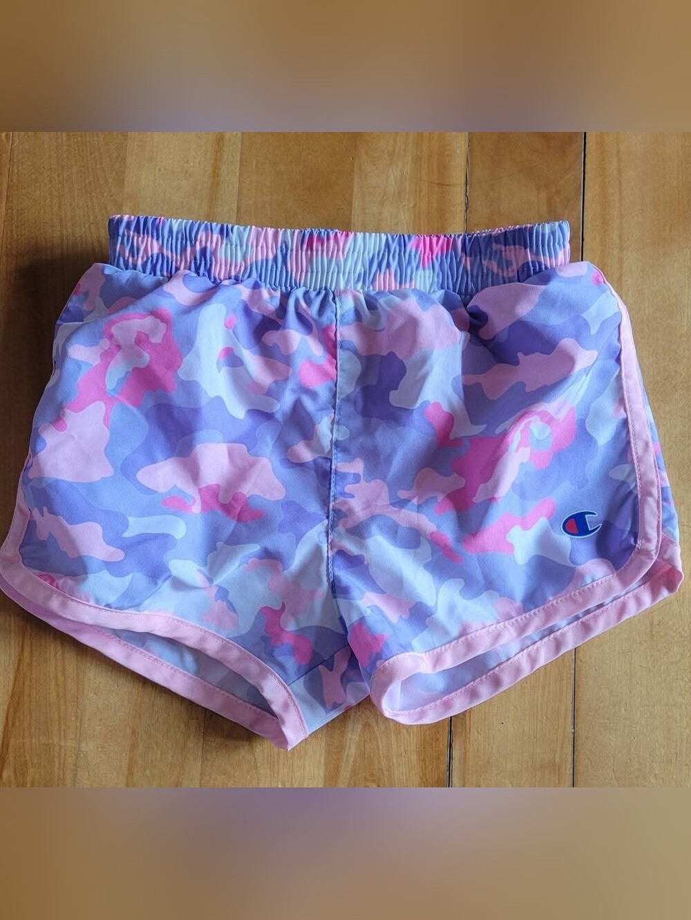 Girl Champion Pink & Lavender Camo Running Shorts